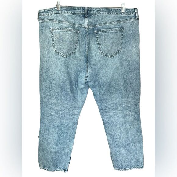 Torrid High Rise Straight Jeans 20 R Button Flight Light Wash Slit Ankle Mom - Picture 8 of 11